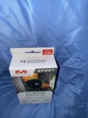 BRAND NEW McDavid Sport Elbow Compression Knit Sleeve w/ Support Strap S/M BLACK