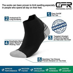Ankle High Compression Socks Arch Running Support Plantar Fasciitis Men Women US