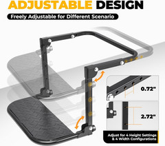 Adjustable Folding Tire Step for Trucks, SUVs & RVs – Non-Slip, 330 Lbs Capacity