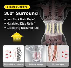 Back Support Back Brace for Lower Lumbar Bulging Disc Support(29.53~33.46 inch)