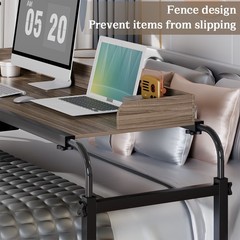 Overbed Table with 360° Wheels Over Bed Table King Queen Laptop Computer Desk