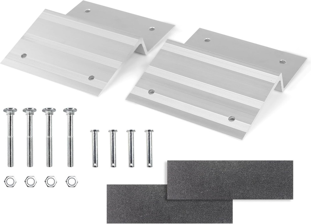 Aluminum Ramp Top Kit for 2×8 Boards Car Truck Trailer Lawn Mower Loading