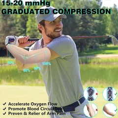 Lymphedema Medical Compression Arm Sleeve for men and women15-20 mmHg Graduat…