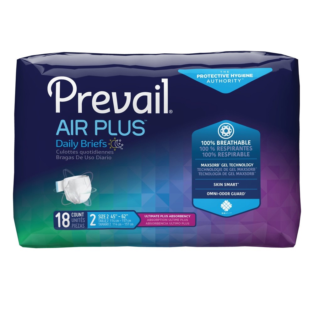 Prevail Air Incontinence Brief Size 2 / Large Breathable PVBNG-013CA 18 Ct