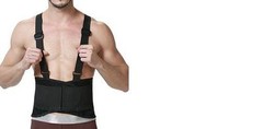 BACK SUPPORT BELT BRACE BLACK LUMBAR SACRAL 28 „- 36“ Small medium lifting work
