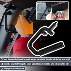 Front Grab Bar Grab Handles, Front Grab Handle Kit Black Textured Compatible