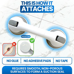 Changing Lifestyles Suction Cup Grab Bars for Bathtubs & Showers; Safety Bathroo