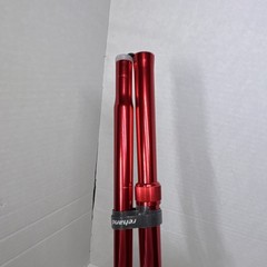 Rehand Red Adjustable Foldable Quad Walking Cane, Wrist Strap, 350 lb Capacity