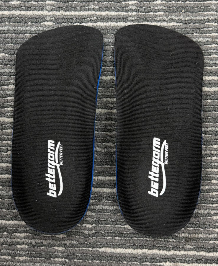 Betterform SportSole Orthotics Arch Support Fabric 3/4 Length C M7-8.5 / W9-10.5