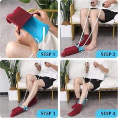 Sock Aid with Foam Handles Wide 3.93″ Sock Helper Device Easy On Off for Seniors