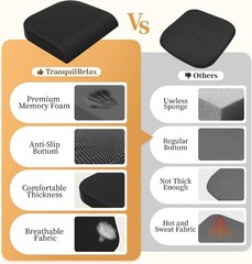 Portable Ergonomic Seat Cushion with 3-Inch Height for Cars & Office Chairs