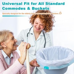 Disposable Commode Liners 20.8×15.75 in – Leak-proof Portable Potty Bags