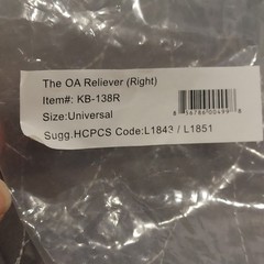 Dr Medical DRMS The OA Reliever RIGHT Knee Brace Universal NEW