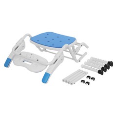 Folding Shower Chair with Arms and Back for Seniors Handicap Disabled Orange US