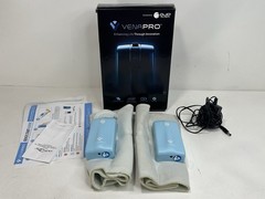 VenaPro Wearable Leg Compression Sleeve System White Battery Operated One Touch