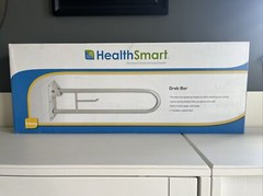 HEALTHSMART Wall Mounted Grab Bar, Powder Coated Steel, 30″ L
