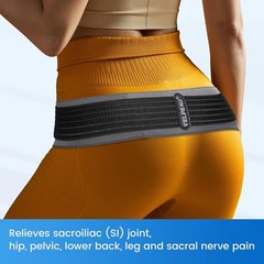 Sacroiliac SI Joint Hip Belt for Lower Back Comfortable, Support, Relieves Pain