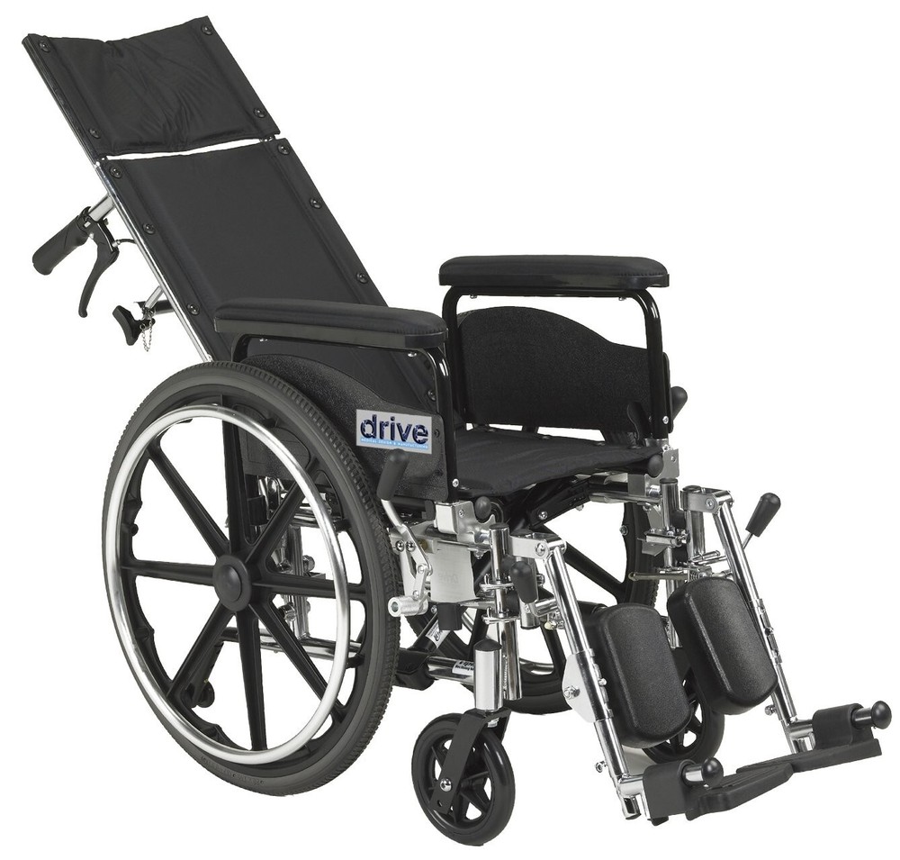 Drive Medical PLA418RBDFA Viper Plus GT Full Reclining Wheelchair–Open Box