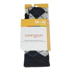 Core-Spun Therafirm Gradient Compression Socks 10-15 mmHg Argyle Size MEDIUM