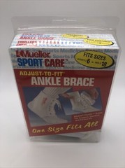 VINTAGE 1998 ANKLE BRACE MUELLER SPORTS MEDICINE ADJUST -TO – FIT PROD. 4572 WHT