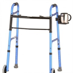 Folding Drink Holder for Walkers & Wheelchairs – Fits 2.25 in to 3.75 in Cups