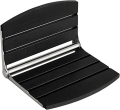 Foldable 17.5″ Wall Mounted Shower Seat for Home Care (Black)