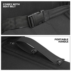 [FDA APPROVED]Foldable Lightweight Transport Wheelchair w/Handbrakes & Seat Belt