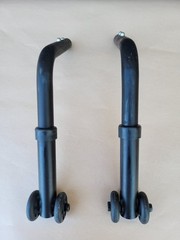 Quickie Wheelchair ANTI TIP TIPPERS WHEELS Wheelie Bars Parts Used Qxi 2 Nitrum
