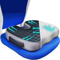 Ergonomic Seat Cushion Memory Foam Breathable Pressure Relief Office Chair Pad
