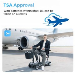 39Lb Ultra-Lightweight 4-Wheel Mobility Scooter – Portable & Foldable Scooter