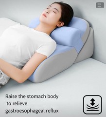Adjustable Contoured Bed Wedge Pillow Foam Neck & Pelvic Support Beige