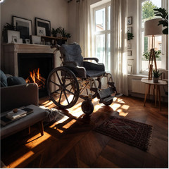 Foldable Transport Wheelchair for Adults Lightweight Aluminum 24″ PU Tires