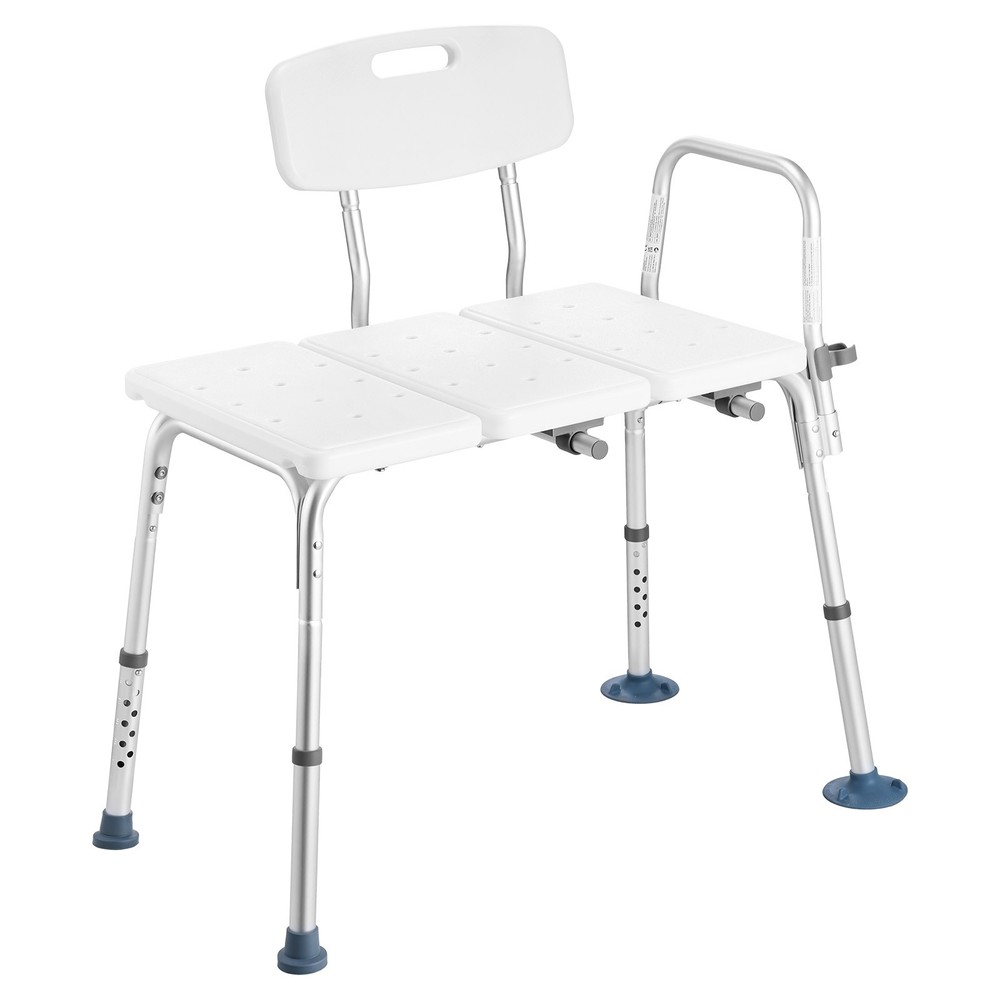 Uimoso Adjustable Tub Transfer Bench with Armrest and Backrest, Supports 400lbs