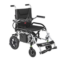 Lightweight 37.5 lbs Foldable Electric Wheelchairs Max 265lbs, with Dual Motor