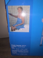Carex EZ Swivel Stool Bath Shower Seat Adjustable Height 300 lb New