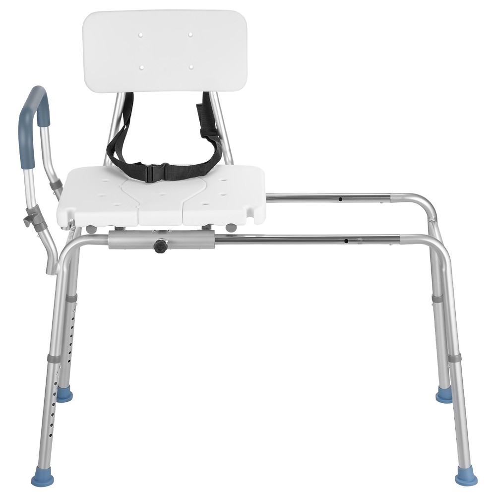 Uimoso Sliding Shower Chair with Cut-Out Seat and Backrest, Supports 400 lbs