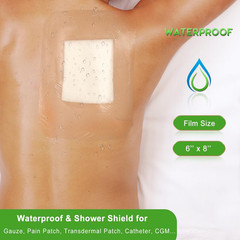 Transparent Film Dressing, Waterproof Wound Cover, 6×8 Inches, 20 Packs, Post
