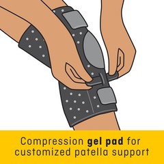 Performance Compression Knee , Ideal for Everyday Activities, Size – Black
