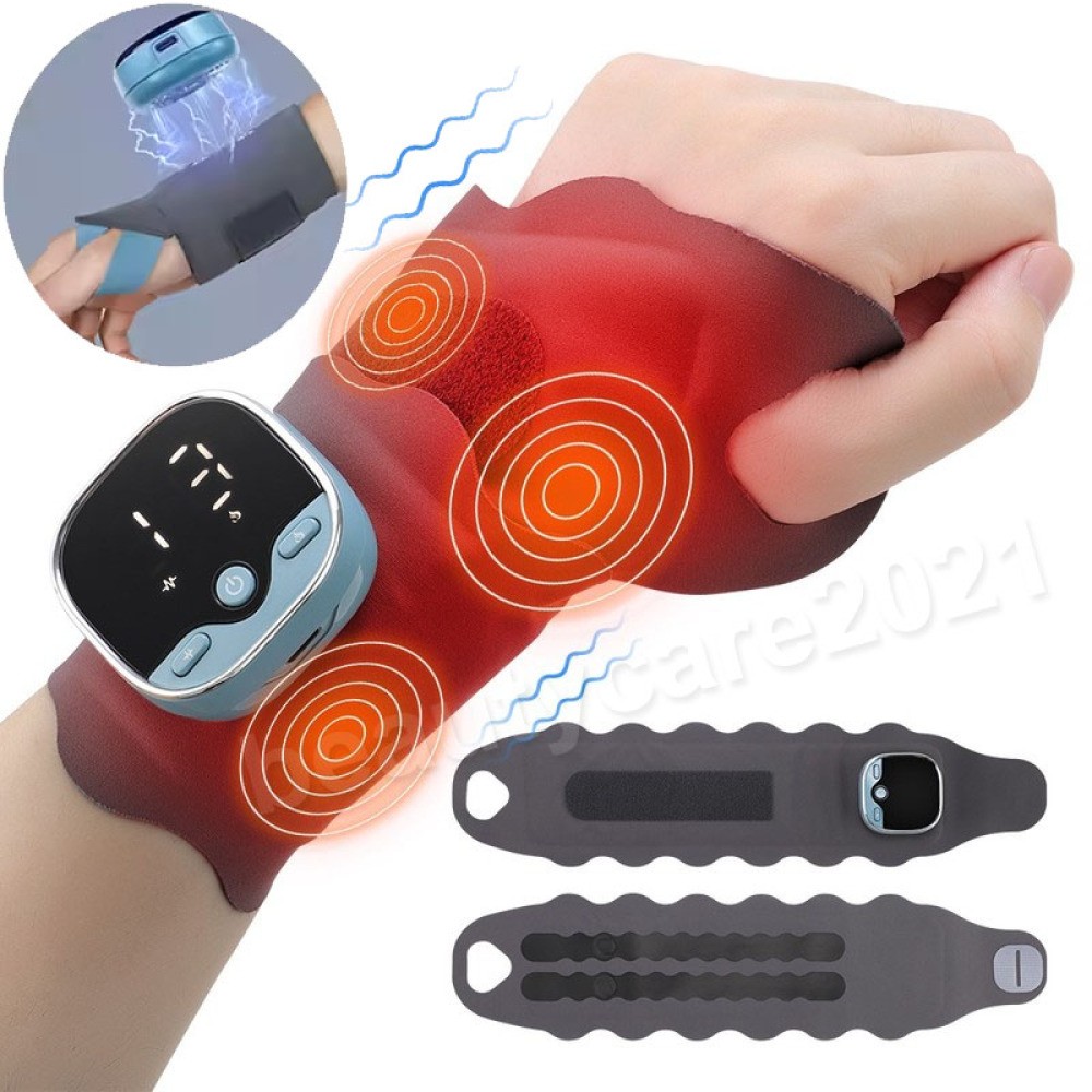 Cordless Hand Wrist Massager Pain Relief w/5 Heat Levels and 3 Vibration Modes