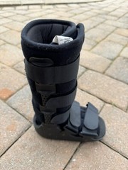 KIDS Ankle Foot Brace Walking Boot LARGE Walker BLACK 5 To 7 Years Old!