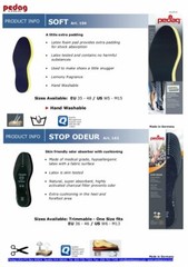Pedag Soft 104 comfort insole, latex foam absorbs shock, hygienic and washable
