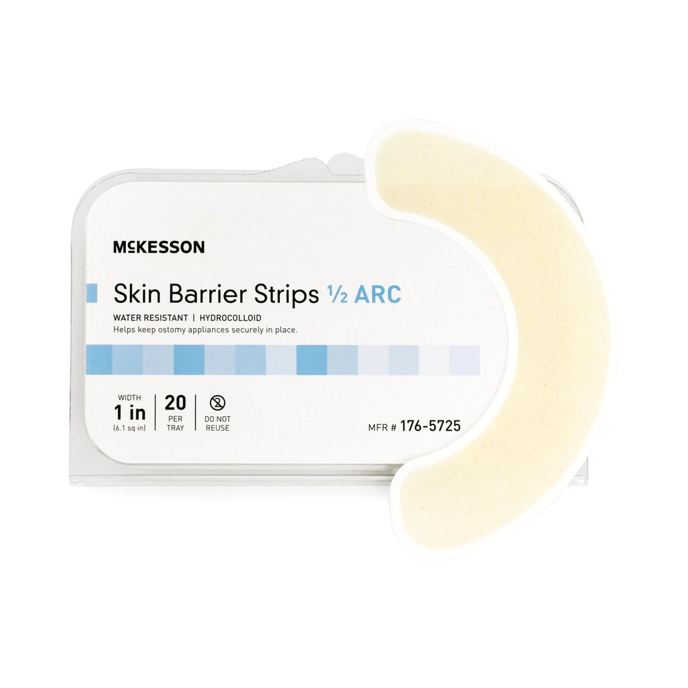 20 McKesson 176-5725 Skin Barrier Strip Arc Shape Exp 2027