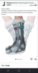 VACOped Achilles Walking Boot + EvenUp Bundle – Size Large – $200 OBO