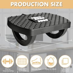 Ergonomic Under Desk Footrest Massage Rollers Leg Rest Pain Relief Non Slip Stoo