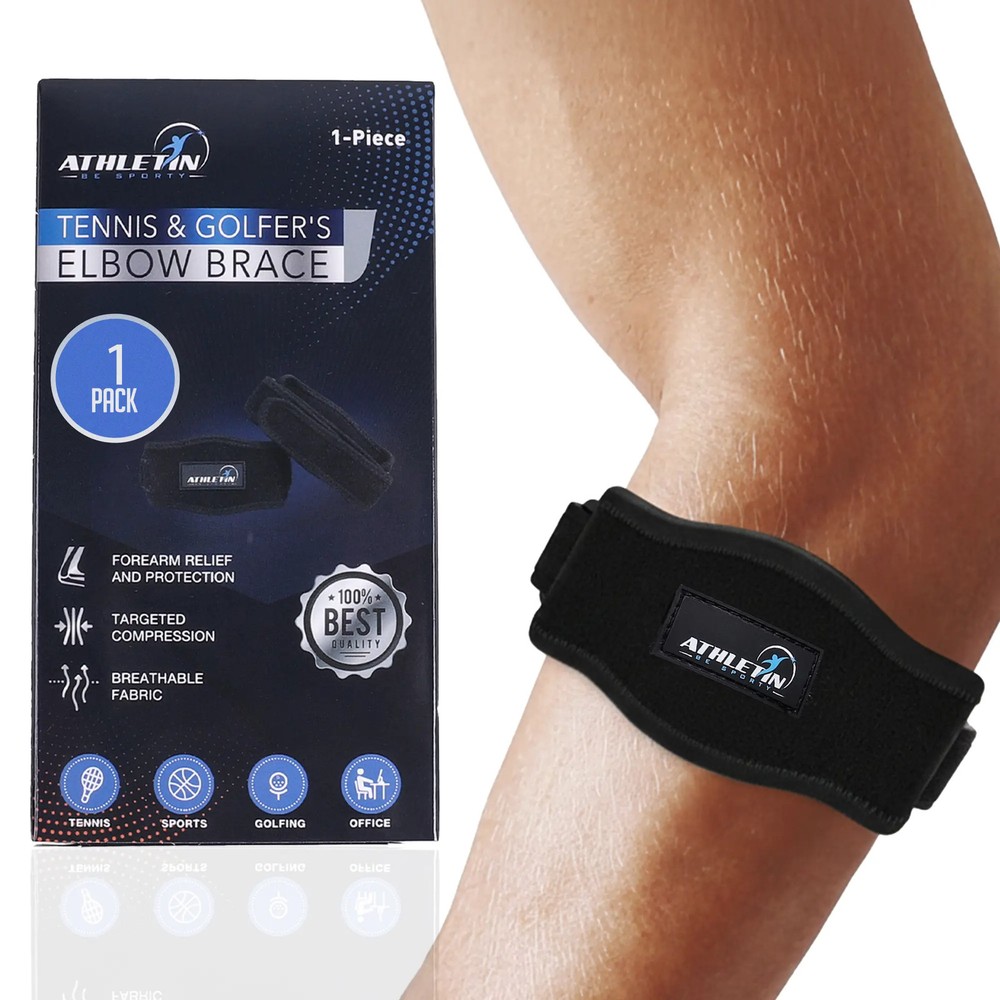 Elbow Compression Strap for Tennis & Golf Athletes | Athletin Be Sporty