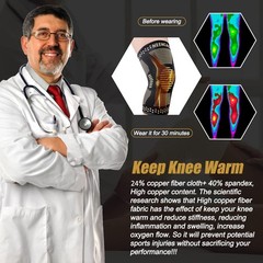 NEENCA Copper Knee Braces for Knee Pain Relief – 2 Pack Knee Sleeves Set, Kne…