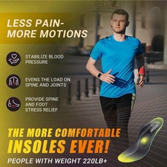 PCS SOLE Heavy Duty Orthotics Insoles 220+ lbs M 10-11.5 W 12-13.5 New Box Dama