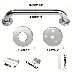 Stainless Steel Grab Bar Bathroom Safety Handicap Shower Tub Handle Support LOT