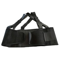 Working Lumbar Lower Back Brace Support Belt with Adjustable Shoulder Straps Men