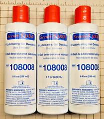 Lot 3 Brand New Bottles Securi-T 108008 Lubricating Gel Deodorant 8 fl oz 236ml